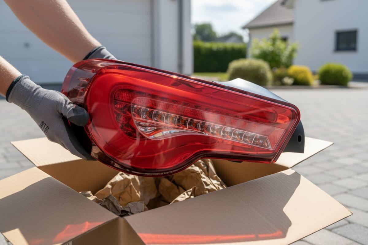 Toyota Rücklicht wird ausgepackt